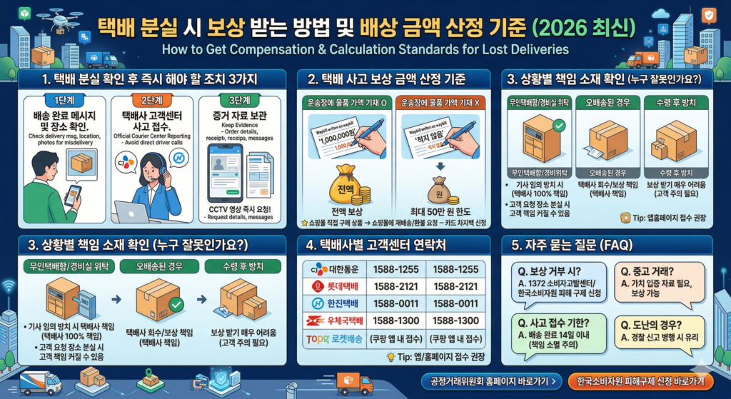 택배 분실 보상 받는 방법