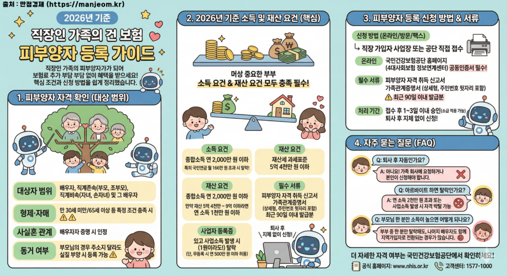 건강보험 피부양자 취득 가능 여부 조회 화면